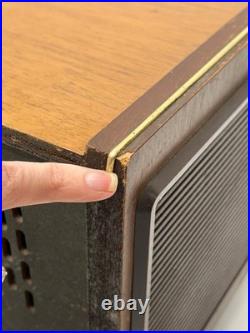 Vtg 1960s Norelco Bi-Ampli Stereo B5X43A/54 AM FM SW Tube Radio Plays As Is