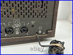 Vtg 1960s Norelco Bi-Ampli Stereo B5X43A/54 AM FM SW Tube Radio Plays As Is