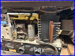 Vtg 1960s Norelco Bi-Ampli Stereo B5X43A/54 AM FM SW Tube Radio Plays As Is