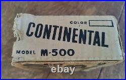 Vtg'50's MCM Continental M-500 Portable 4-Tube Radio & Original Box Looks Sharp