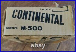 Vtg'50's MCM Continental M-500 Portable 4-Tube Radio & Original Box Looks Sharp