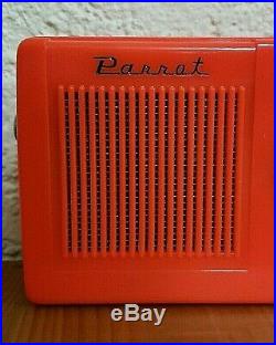 Vtg 50s KOYO Parrot KR-4S1 Subminiature PortableTube Radio & Original Box Japan