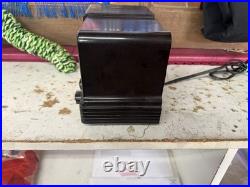 Vtg Addison Waterfall Bakelite Deco Tube Radio
