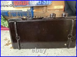 Vtg Addison Waterfall Bakelite Deco Tube Radio