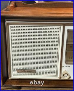 Vtg Airline Supreme Wood Cabinet Gen, 1696A AM/FM Radio Montgomery Ward&co