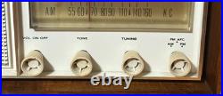 Vtg Airline Supreme Wood Cabinet Gen, 1696A AM/FM Radio Montgomery Ward&co