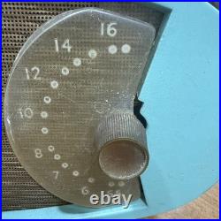 Vtg Aqua Sparton 130 FOOTBALL Tube AM Radio 1950s PARTS/REPAIR MAKES NOISE