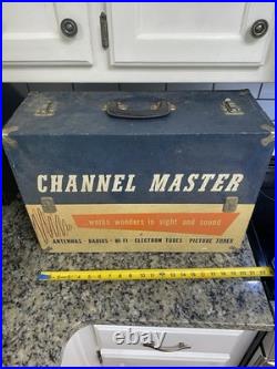 Vtg Channel Master Vacuum Tube Radio & TV Serviceman Carrying Case with Tubes