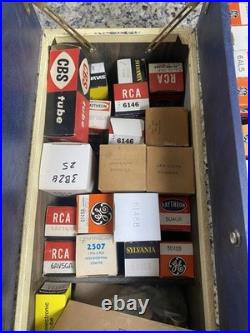 Vtg Channel Master Vacuum Tube Radio & TV Serviceman Carrying Case with Tubes