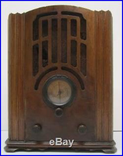 Vtg Emerson 1930s Model 45 6BD Tombstone Tabletop Tube Radio AM Long Wave As Is