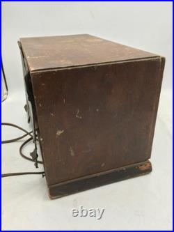 Vtg Philco MCM Tube Radio FLYING WEDGE-Wood & Bakelite-Original Finish 49-506 RS