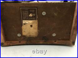 Vtg Philco MCM Tube Radio FLYING WEDGE-Wood & Bakelite-Original Finish 49-506 RS