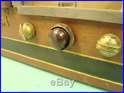Vtg RCA Machine Age Radio Art Deco Dark Wood Cabinet Table Top Ornate RARE