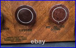 Vtg RCA Victor 16T3 Tube Radio AM Shortwave Push Button Wood Console 1938 Works
