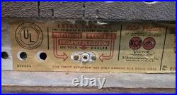 Vtg RCA Victor 16T3 Tube Radio AM Shortwave Push Button Wood Console 1938 Works