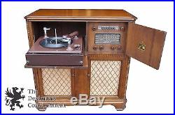 Vtg RCA Victor Phonograph Cabinet Model 51 AV1 Mahogany Finish Tube Radio Ships