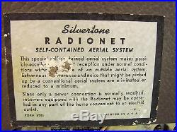 Vtg Sears Silvertone Model 1591 AM/SW Tube Radio Shortwave Art Deco Gold Dial