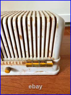 Vtg Silvertone 3511 Commentator 1941 Beetle Case Bakelite Art Deco Tube Radio