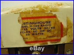 Vtg Westinghouse H-126 Retro Space Age Little Jewel Refrigerator Tube Radio