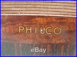 Vtg Wood Cabinet Art Deco Philco Tube Radio Receiver Model 38-62 Stancor USA