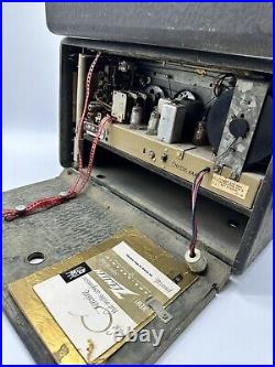 Vtg Zenith Trans-Oceanic Wave Magnet World-Band Radio Works 1950s Tube A600