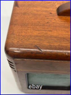 Vtg c1939 Detrola CM 3051 Wooden Art Deco AM Shortwave Tube Radio Powers On AsIs Vtg c1939 Detrola CM 3051 Wooden Art Deco AM Shortwave Tube Radio Powers On AsIs