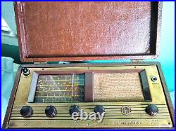 WORKING VINTAGE pre-1951 HALLICRAFTERS S-72L 4 BAND Portable AM/SW RADIO