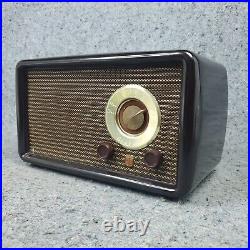 Wards Airline Tube Radio Model 49HA-1527C AM Brown Bakelite Vintage 1940s Works