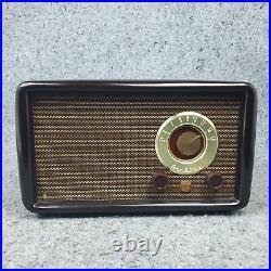 Wards Airline Tube Radio Model 49HA-1527C AM Brown Bakelite Vintage 1940s Works