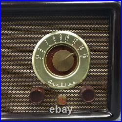 Wards Airline Tube Radio Model 49HA-1527C AM Brown Bakelite Vintage 1940s Works