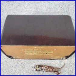 Wards Airline Tube Radio Model 49HA-1527C AM Brown Bakelite Vintage 1940s Works