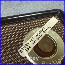 Wards Airline Tube Radio Model 49HA-1527C AM Brown Bakelite Vintage 1940s Works