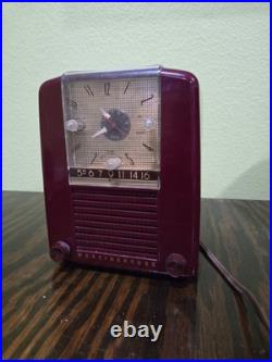 Westinghouse H398T5 Clock Radio 1954 VINTAGE WORKS TESTED