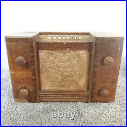 Westinghouse H-130 Tube Radio AM Wood Tabletop Vintage 1940's USA Works