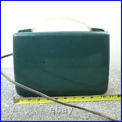 Westinghouse Tube Radio H-309P5 AM Portable Vintage 1950's MCM Green Works