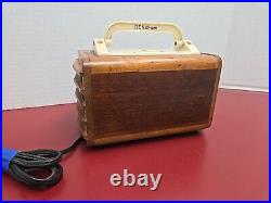 Wilmak Benton Denchum Compact Vintage Wood Tube Radio Super Hetrodyne