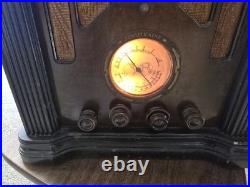 Working Vintage Atwater Kent 206 Cathedral Style Tube Radio Working Vintage Atwater Kent 206 Cathedral Style Tube Radio