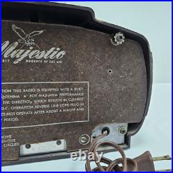 Working Vintage Majestic Bakelite Table Tube Radio Collectible USA Rare Brown Working Vintage Majestic Bakelite Table Tube Radio Collectible USA Rare Brown