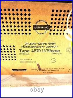 Working Vintage Tabletop Grundig Model 4570 U/Tube Stereo Made in W. Germany
