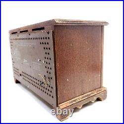 Working Vintage Zenith AM/FM Long Distance Tube Radio Model K731 Wooden Tabletop