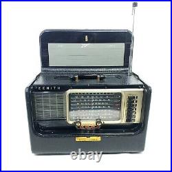 Working Vintage Zenith L600 TransOceanic Tube Radio Portable WaveMagnet 1950's