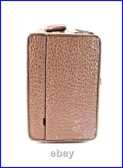 Working Vintage Zenith Tube Radio Z909 Brown Leatherette Case Illuminated Dial