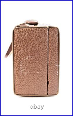 Working Vintage Zenith Tube Radio Z909 Brown Leatherette Case Illuminated Dial