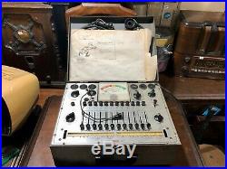 Working vintage EICO 666 tube radio tube tester with all papers and adapters