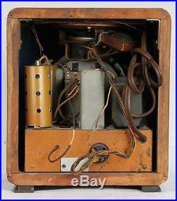 ZENITH 1938 Black Dial Table Top #5S-220 vintage vacuum tube cube radio