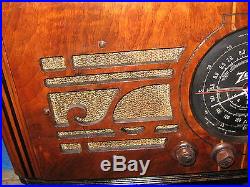 ZENITH 5-S-119 AM/2SW vintage vacuum tube black dial table radio-serviced