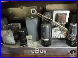 ZENITH TUBE RADIO Model 6-D-030 Antique vintage Wood Cabinet EAMES 1946 WORKS