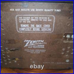 ZENITH Vintage vacuum tube radio model R723 Working item