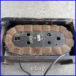 Zenith 5D027 Consol-Tone Tube Radio 1946 Crackled Dial Vintage AM For Repair