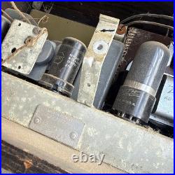 Zenith 5D027 Consol-Tone Tube Radio 1946 Crackled Dial Vintage AM For Repair